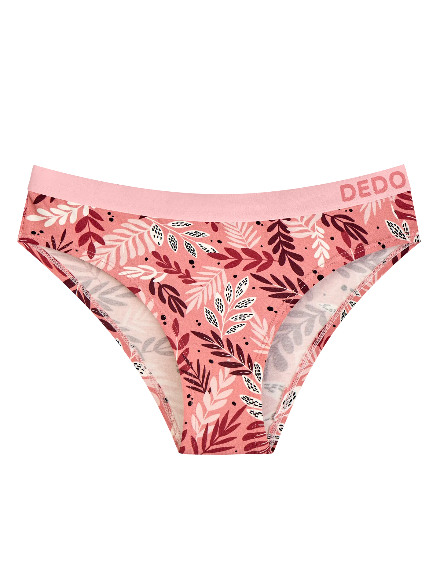 Modal-Damenhöschen Rosa Blätter