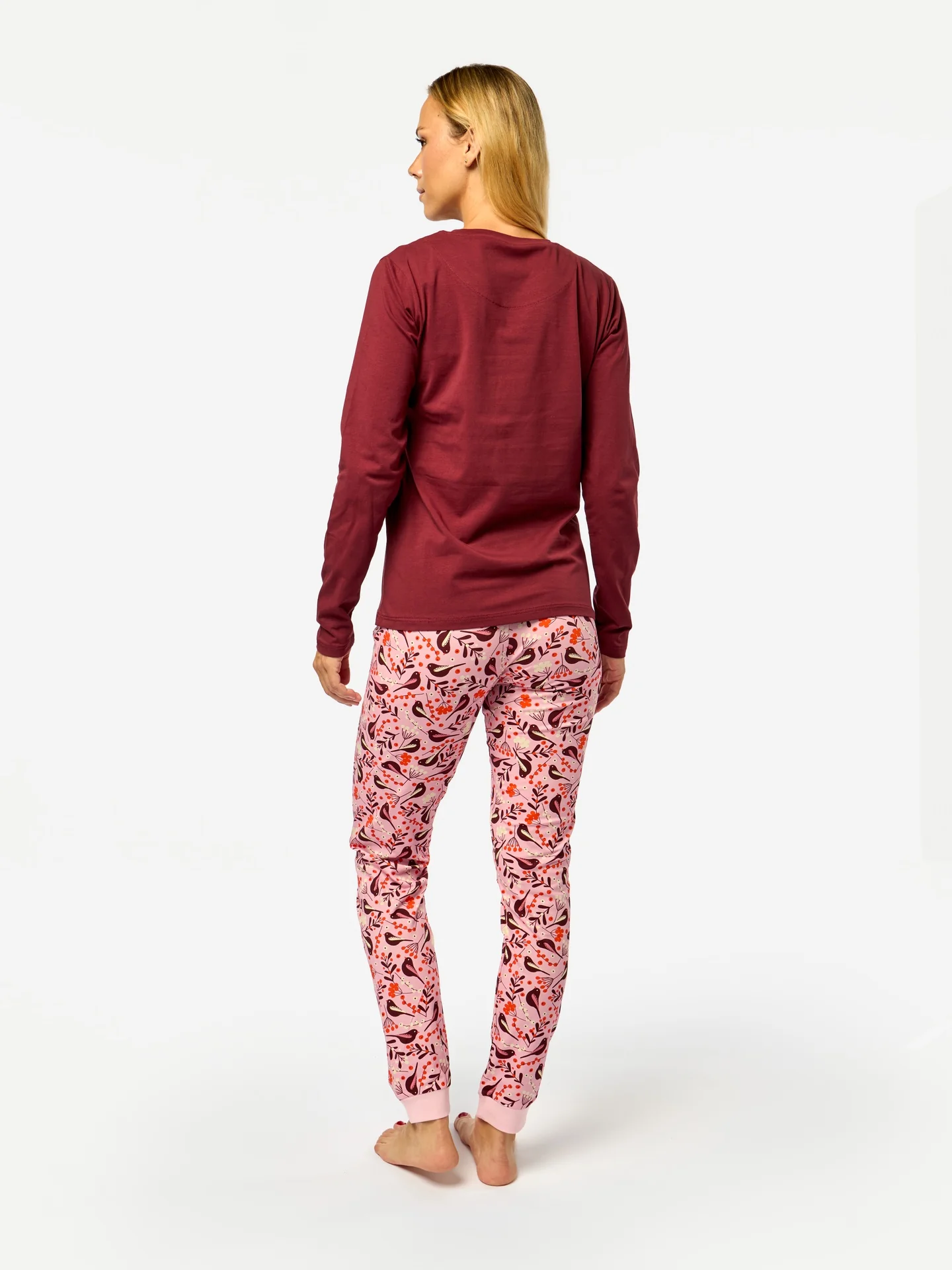 Lustiger Pyjama für Frauen Vögel und Beeren - Image 5