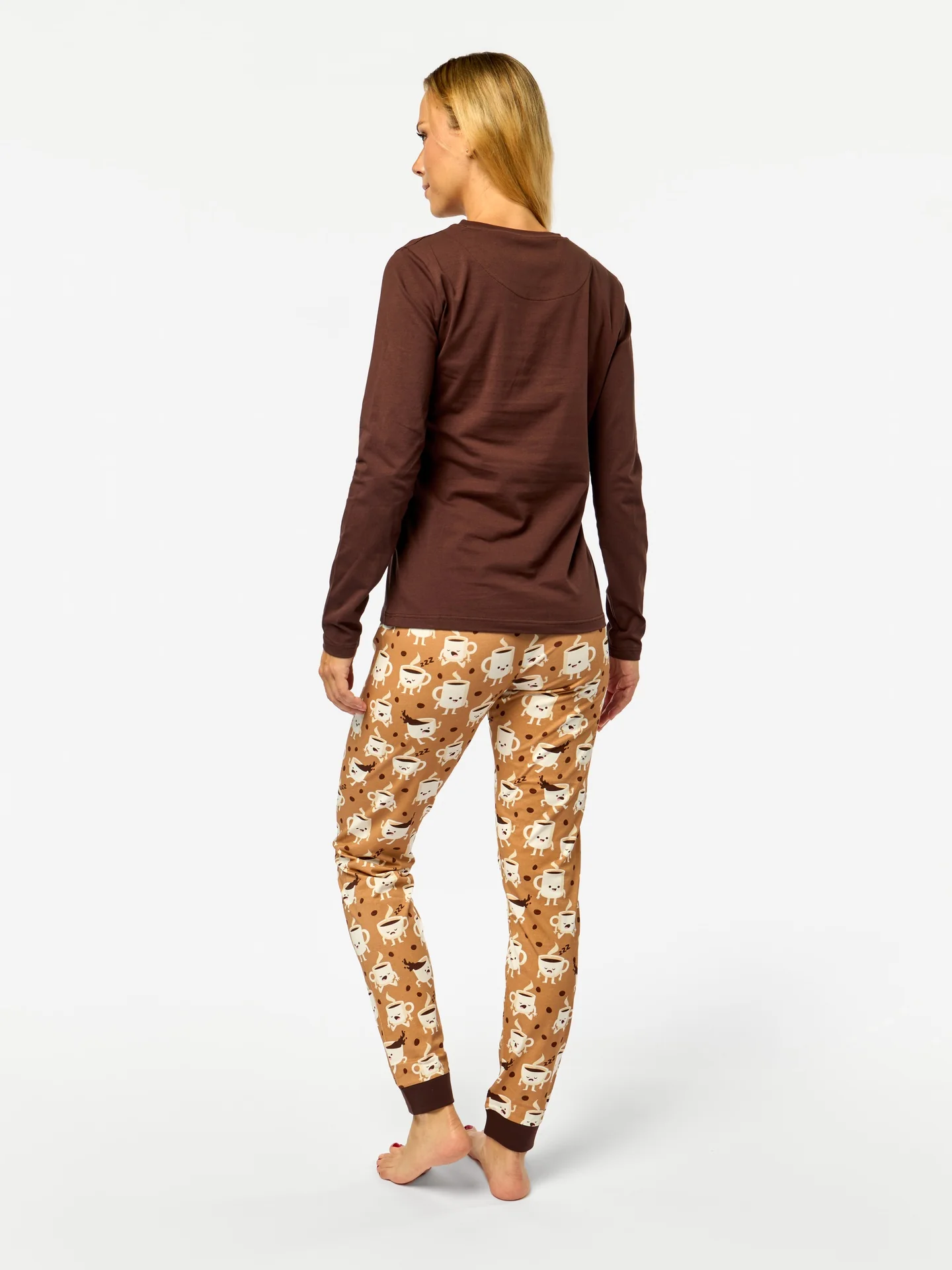 Lustiger Pyjama für Frauen Schläfriger Kaffee - Image 5