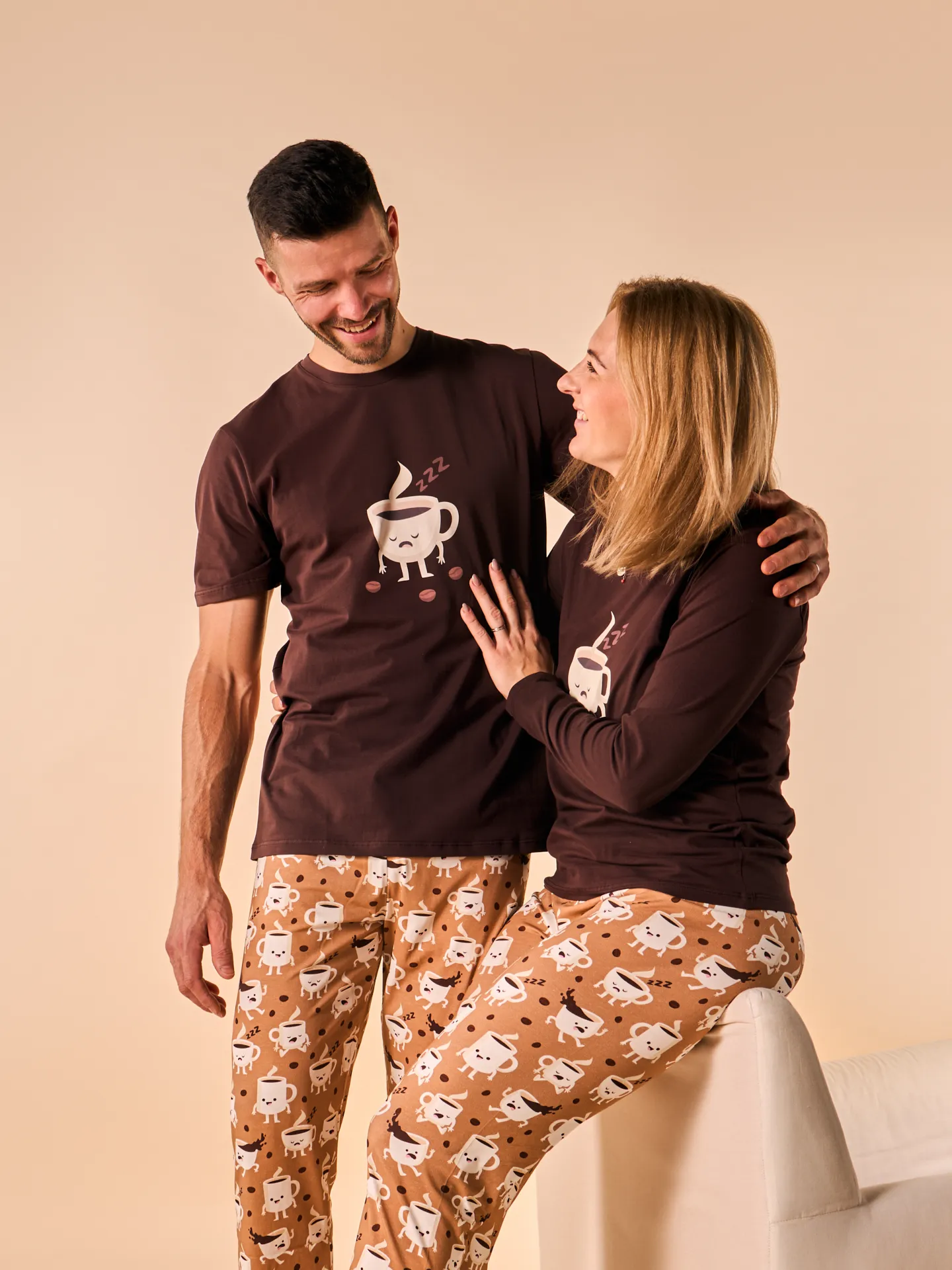 Lustiger Pyjama für Frauen Schläfriger Kaffee - Image 7